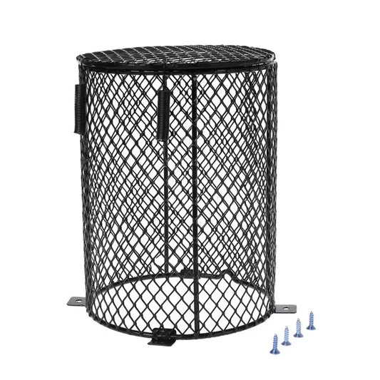 Reptile Heater Guard Heating Lamp Mesh Cover Anti Scald Lampshade Ceramic Light Bulb Protector Cylinder and Square Shaped