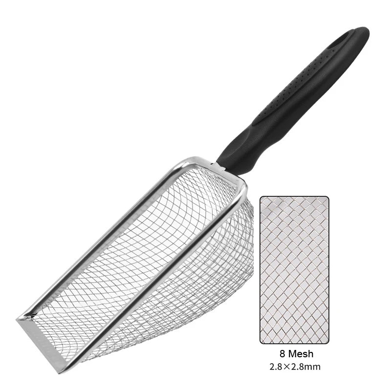 Pet Cleaning Tools Stainless Steel Feces Shovel Cat Litter Shovel Reptile Lizard Sand Shovel Mesh Screen Fecal Spoon