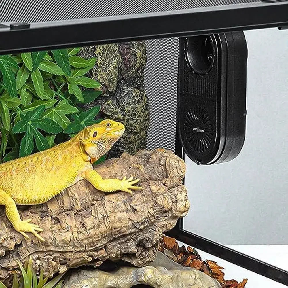Reptile Glass Terrarium Air Purifier Carbon Filter Dehumidifier Cleaner with Timer Safe Living Environment for Bearded Dragons