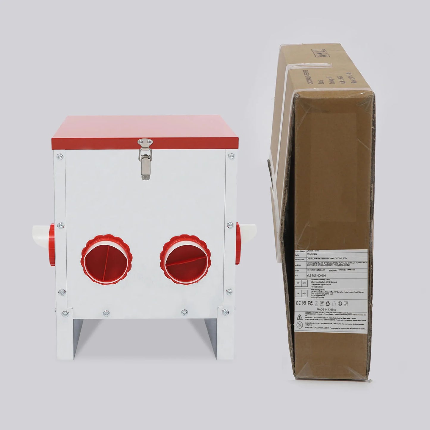 Chicken Feeder Large Capacity Chicken Feeder 6-Hole Feeder