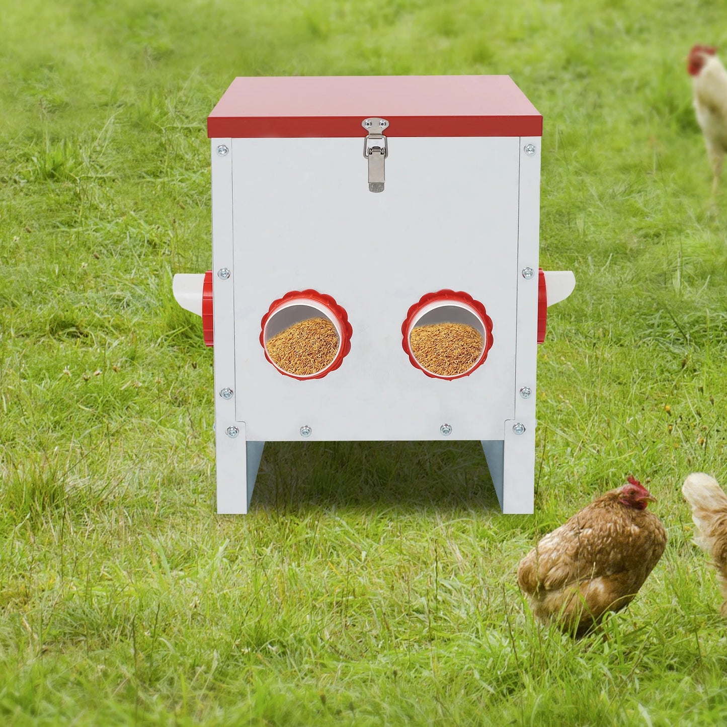 Chicken Feeder Large Capacity Chicken Feeder 6-Hole Feeder
