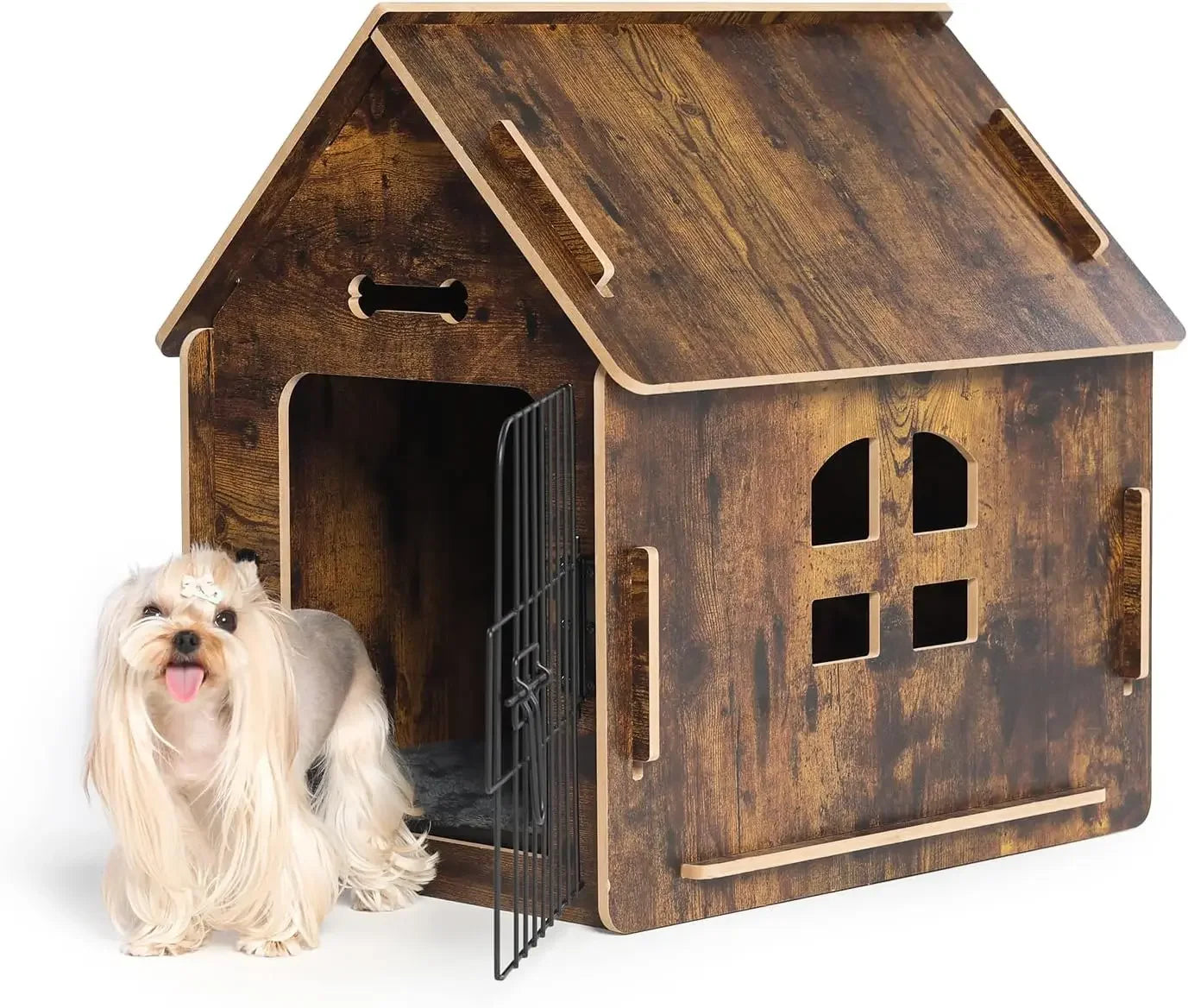 Dog House Indoor for Small Dogs or Cats Cozy Wooden Design Small Indoor Bed House