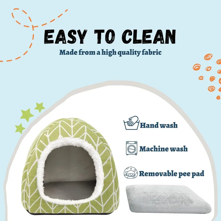 2 Pack Gea Pig Hideout Bed for Rabbits and Other Small Pets