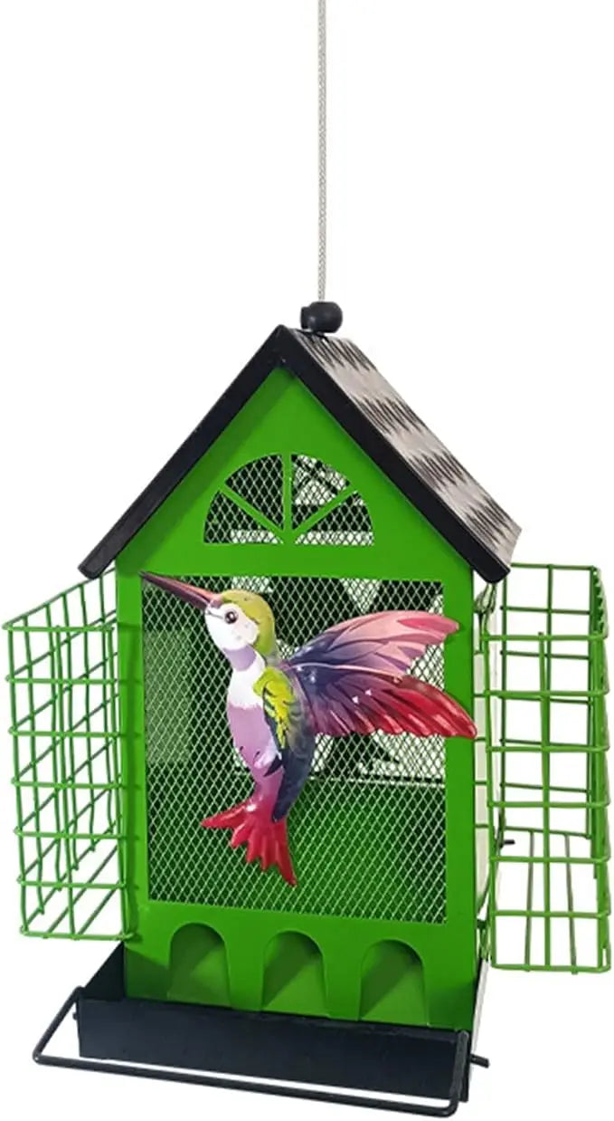 Metal Bird Feeders for Outdoors Hanging Weatherproof Large Capacity