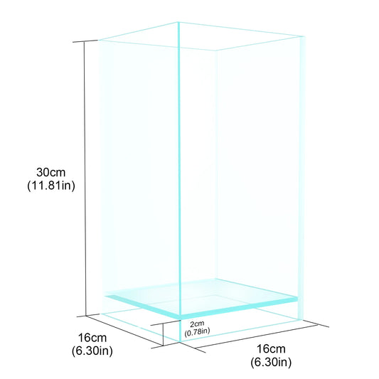 Rimless Low Iron Fish Tank Ultra-White Translucent Glass Verso Series Nano Shallow Pond Levitating Floating Air Aquarium