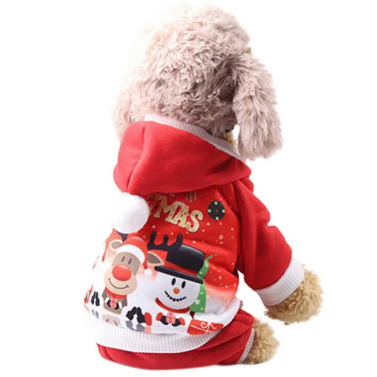 Christmas Dog Coat Sweater For Small Medium Dogs Hoodies