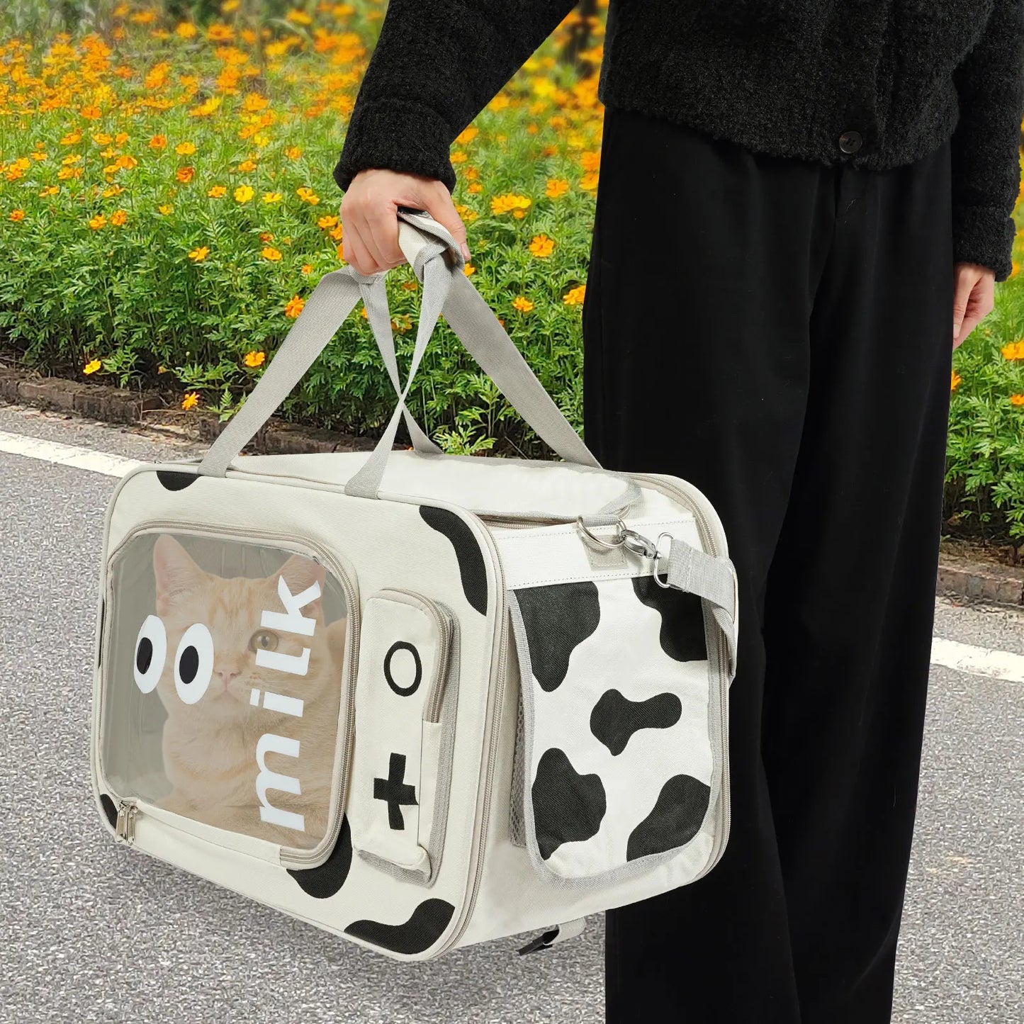 Pets Go Out Portable Trolley Case For Cats And Small Dogs