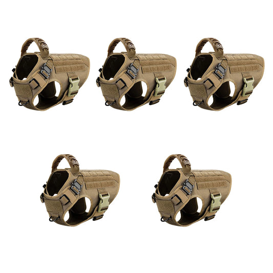 5 Pieces Large Dog Harnesses for German Shepherd and Malinois Training and Walking Vests for Medium and Large Dogs