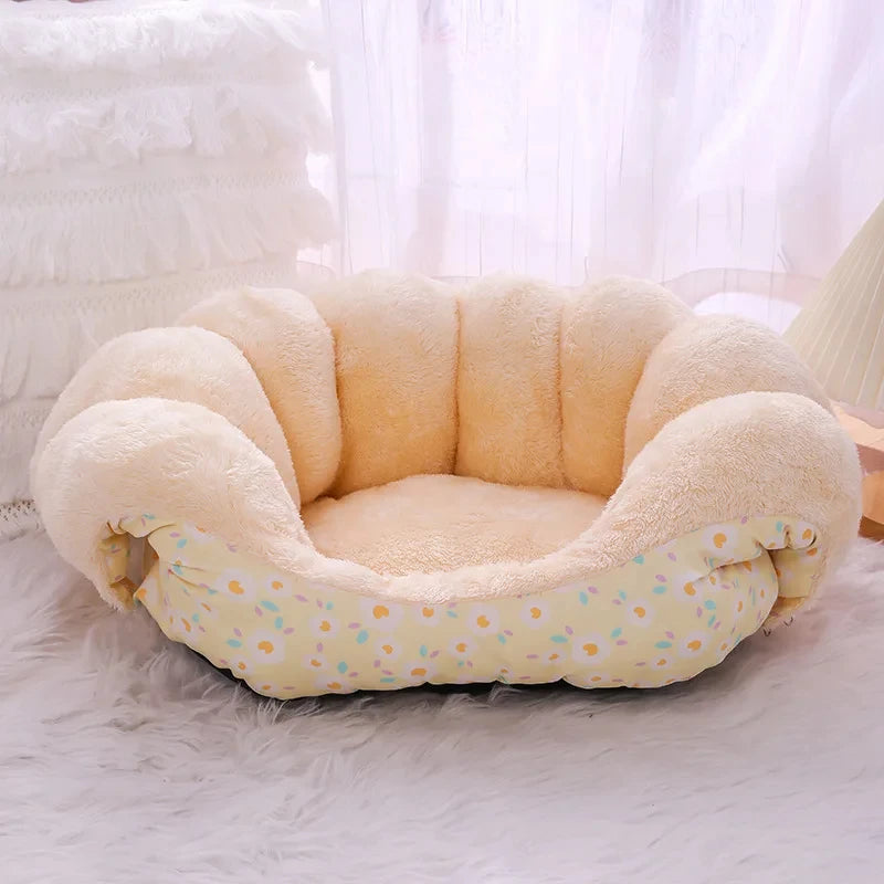 Winter Thick Cat Bed Nest Plush Pet Sleeping Bag Cozy Cat Cushion