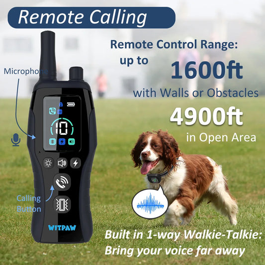 Dog Training Collar 6500FT with Remote IPX7 Waterproof Rechargeable E-Collar 4 Training Modes for All Breeds
