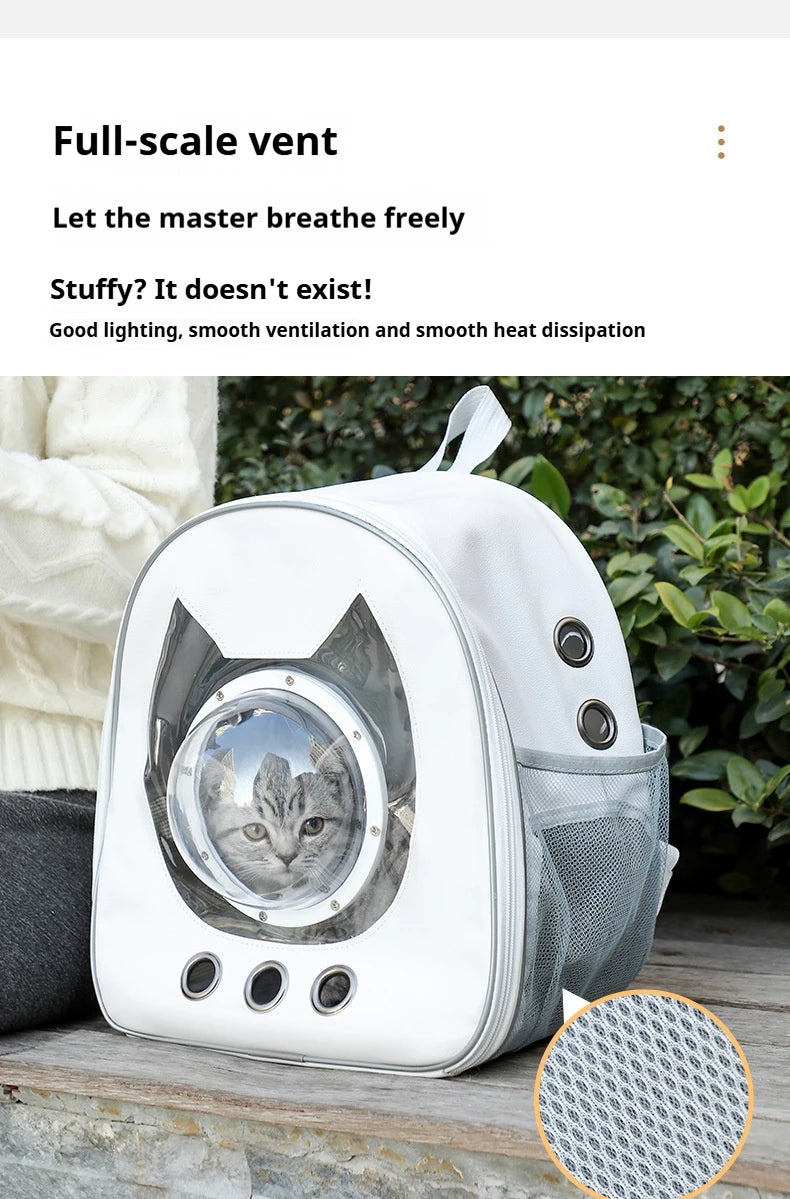 Space Capsule Pet Backpack 360 View Breathable Mesh Carrier