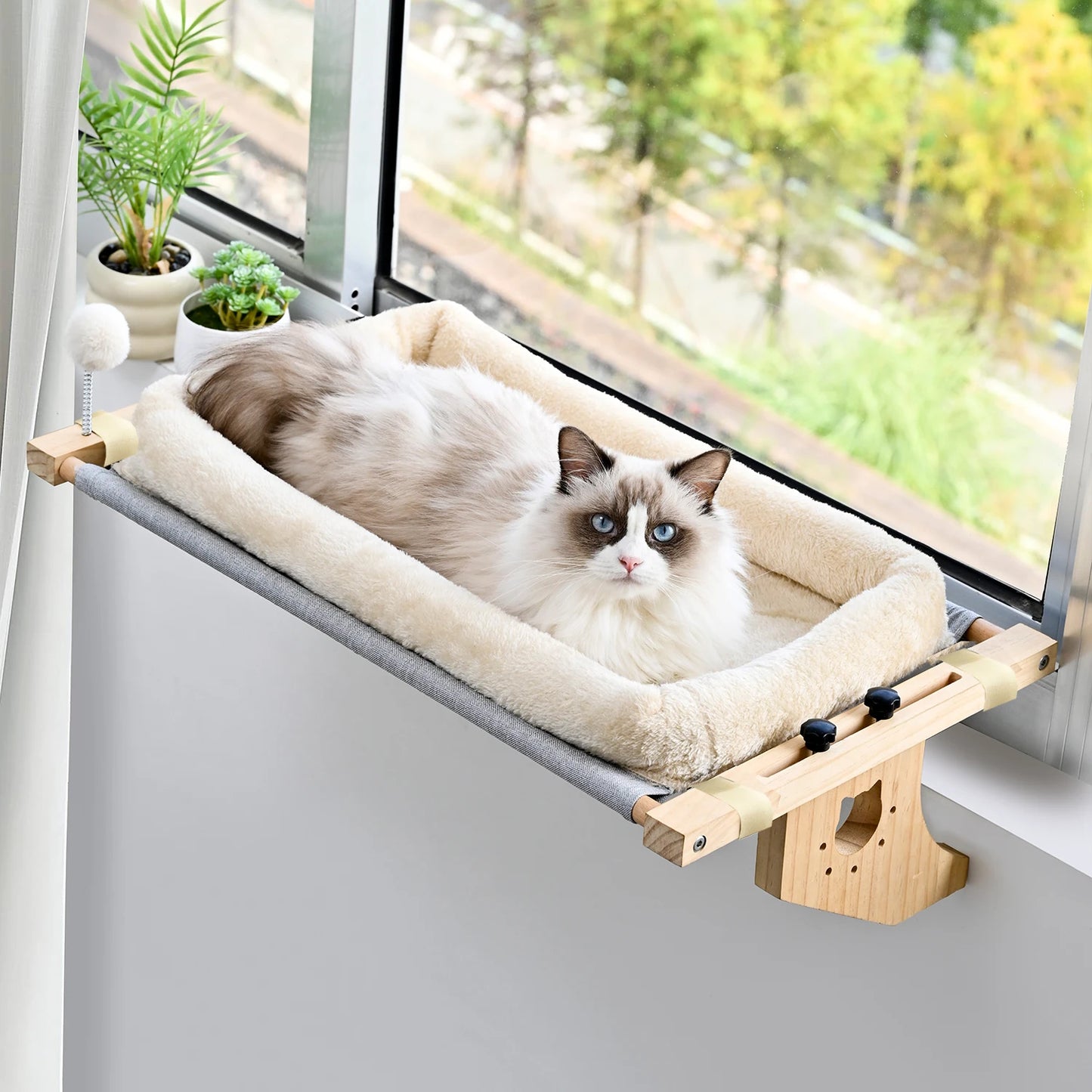 Cat Mattress Window Hammock Design Double Sided Bed All Season High Quality Hardwood Framework Suitable for All Kinds of Cats