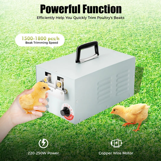 110V Automatic Chicken Debeaking Machine Electric Poultry Beak Trimmer High Speed Adjustable Temperature Farm Tool