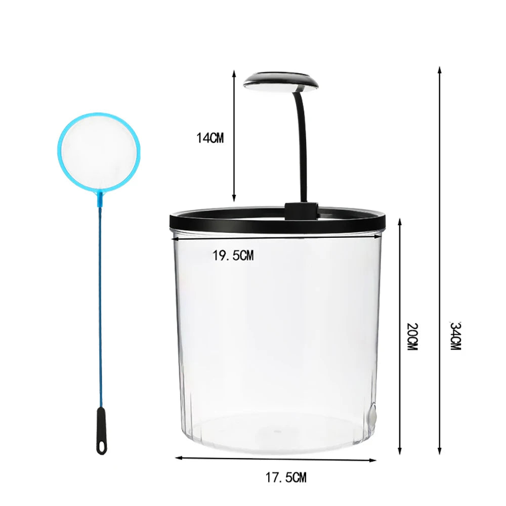 Ecological Goldfish Tank With Water Circulation Oxygenation And LED Lighting