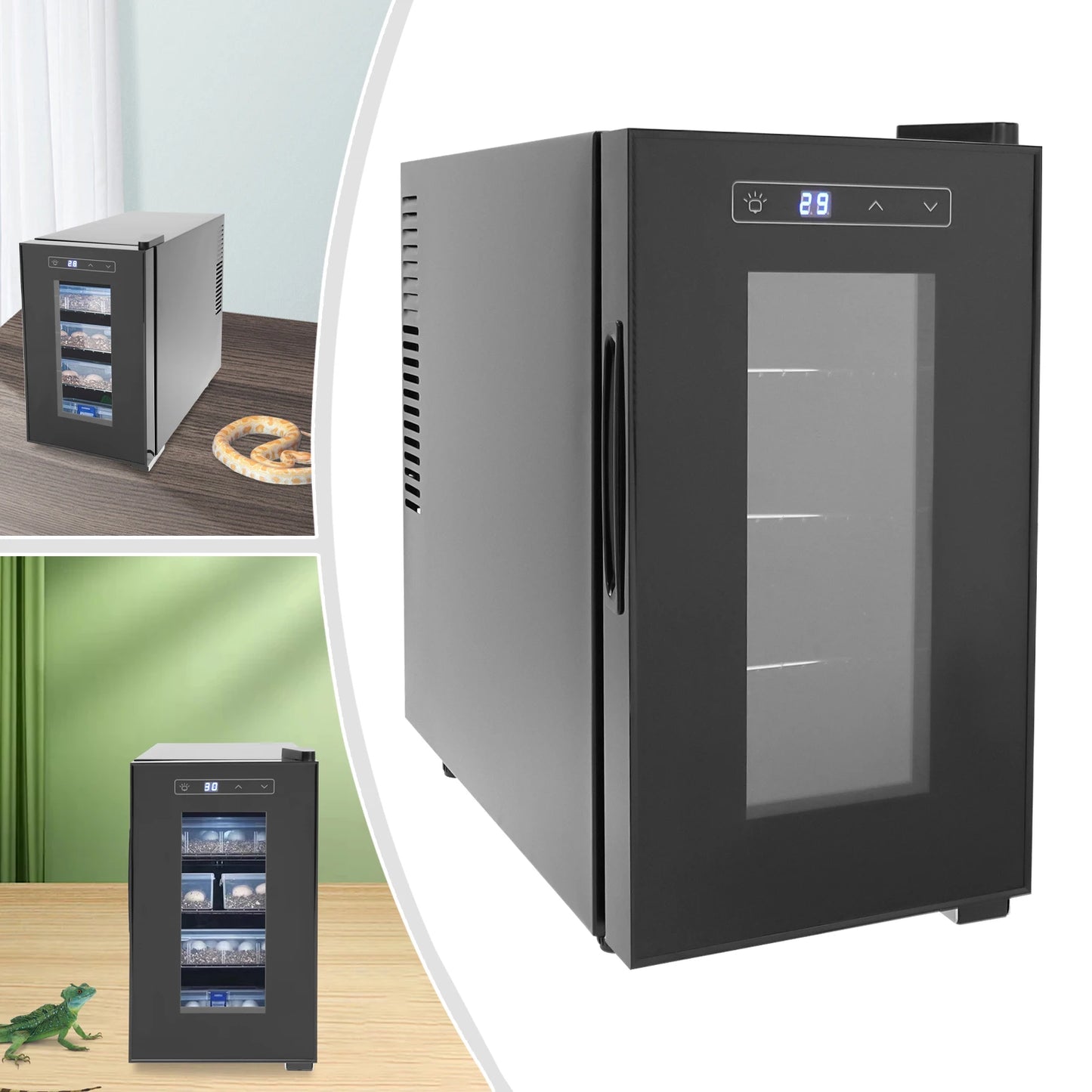 Professional Reptile Egg Incubator with Precise 50 to 104 Degrees Fahrenheit Digital Thermostat Auto Heating and Cooling for Snakes Lizards and Turtles