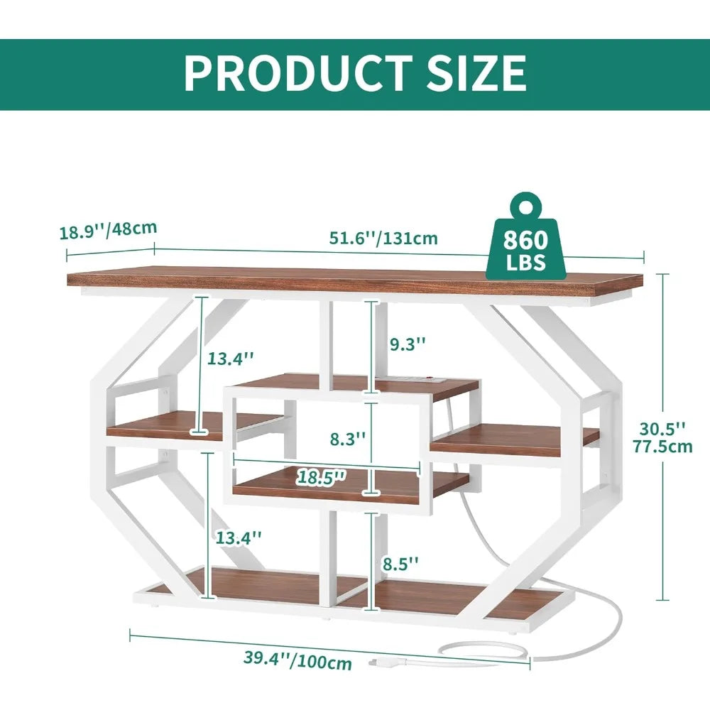 Heavy Duty 55-75 Gallon Fish Tank Aquarium Stand With Power Outlet Marble