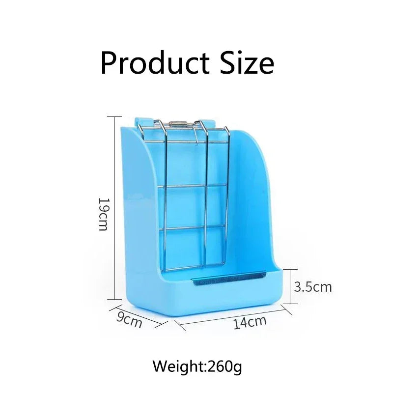 Rabbit Feeder Holder Hay Feeding Dispenser Container for Rabbit Guinea Pig Small Animals Hanging Cage Fixed Food Basin