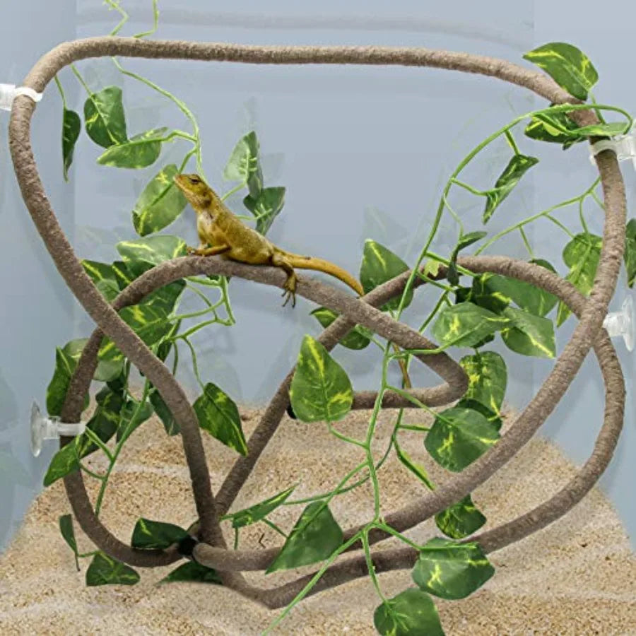 8ft Flexible Reptile Vines With Suction Cups Ideal For Chameleons Lizards Geckos