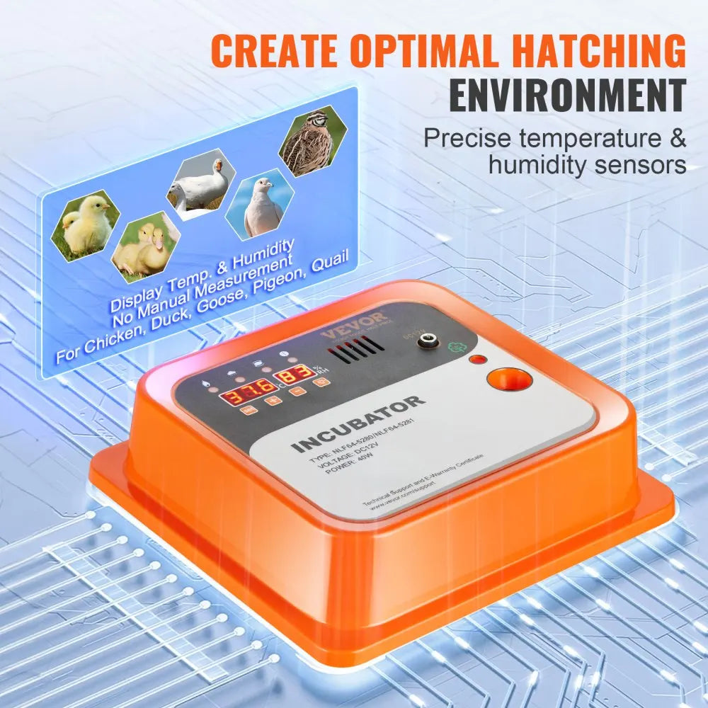 VEVOR Egg Incubator Automatic Egg Turner with Temperature Control