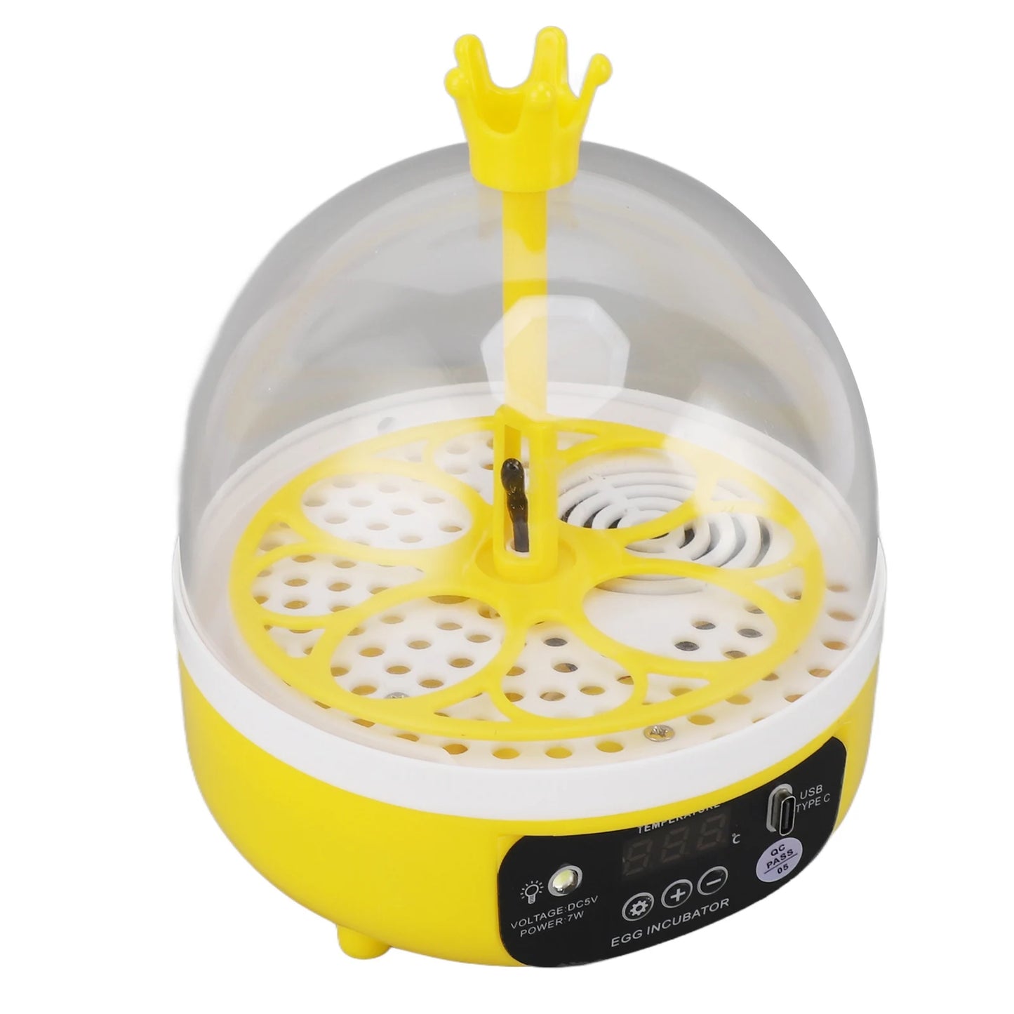 Mini Egg Incubator for Home Automatic Temperature Humidity Control 4 Eggs Candler Poultry Hatching Machine for Chickens Ducks Pi