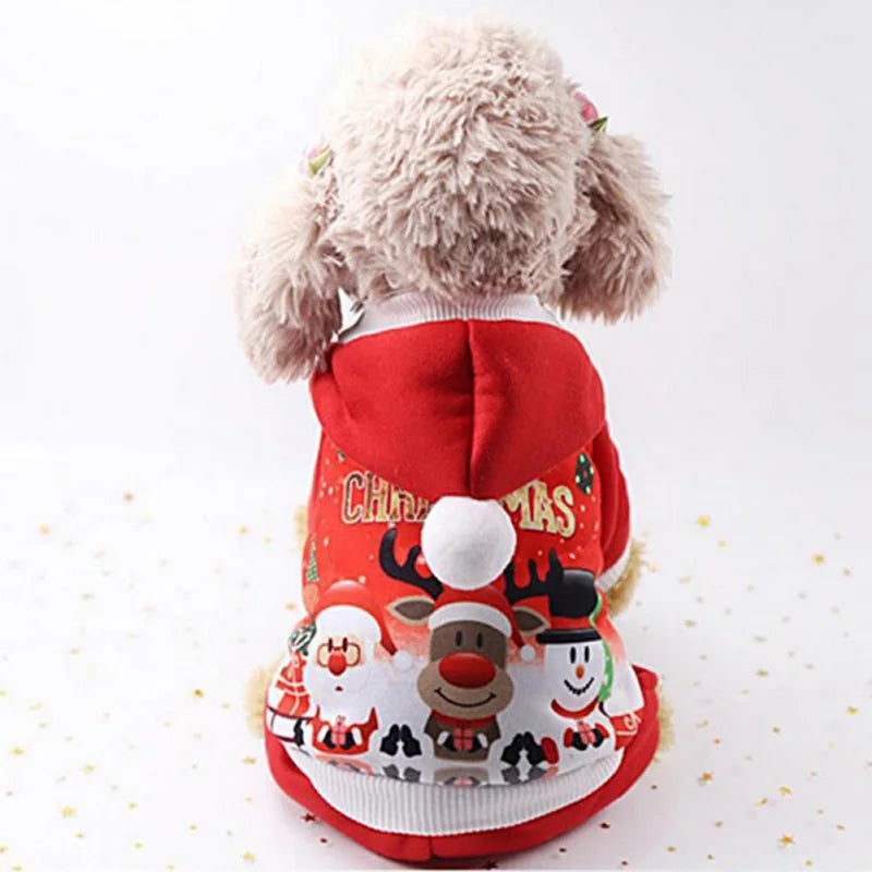 Christmas Dog Coat Sweater For Small Medium Dogs Hoodies