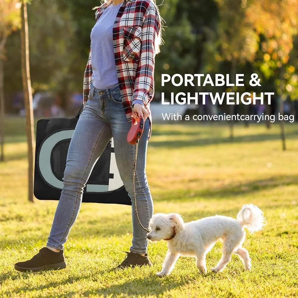 Portable Dog Cat Playpen Indoor Outdoor Puppy Tent Crate Play Yard Waterproof Foldable Pet Kennel Easy Setup 360 Degree View