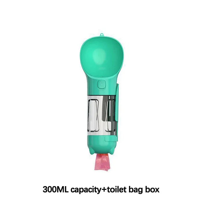 Pet Companion Water Cup Multifunctional Toilet Shovel Garbage Bag Portable Water Bottle Dog Supplies Water Dispenser