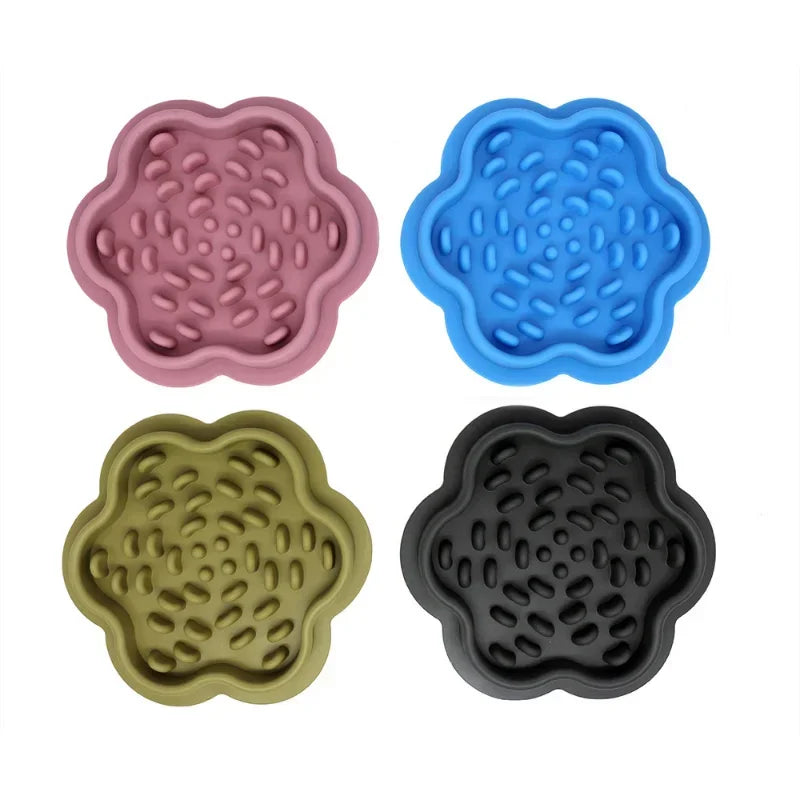 Silicone Pet Licking Pad for Cats and Dogs Non Slip Slow Feed Placemat Bowl