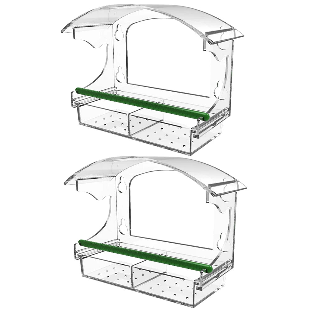 Acrylic Window Bird Feeder With 4 Suction Cups For Outdoors