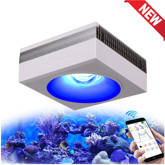 New PopBloom RL90 WiFi LED Aquarium Light Full Spectrum Reef Light for Saltwater Coral Growth in Marine Aquarium Tank