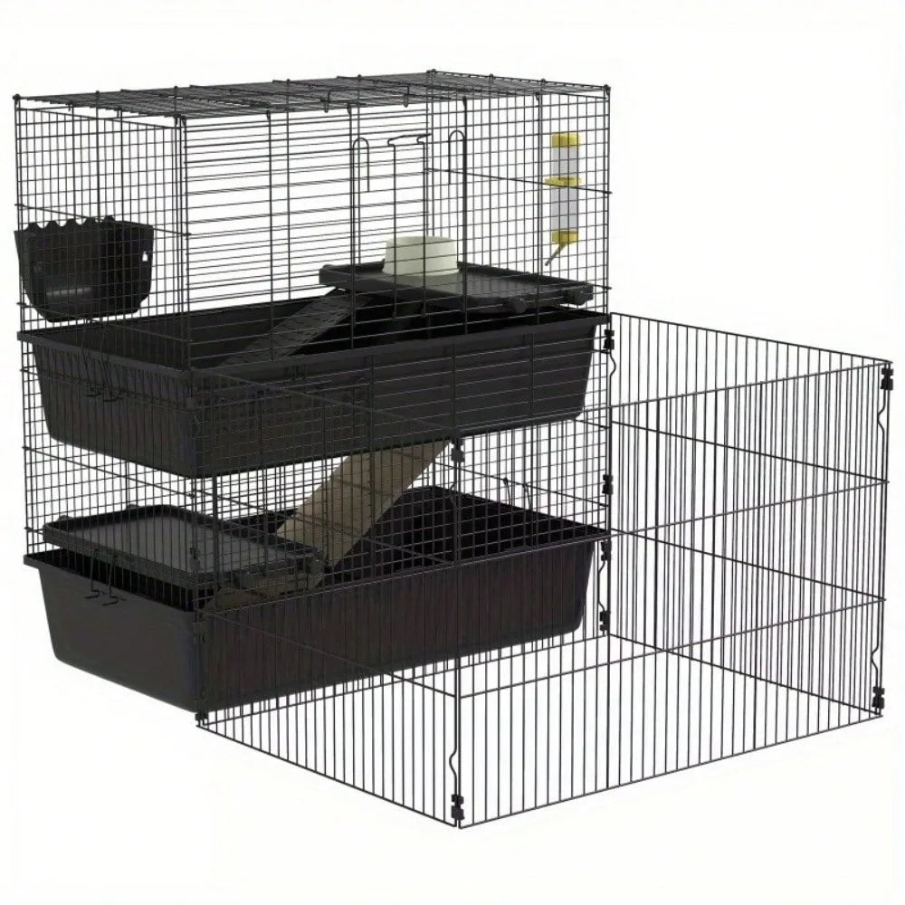 Small Animal Cage With Playpen For Guinea Pigs And Rabbits