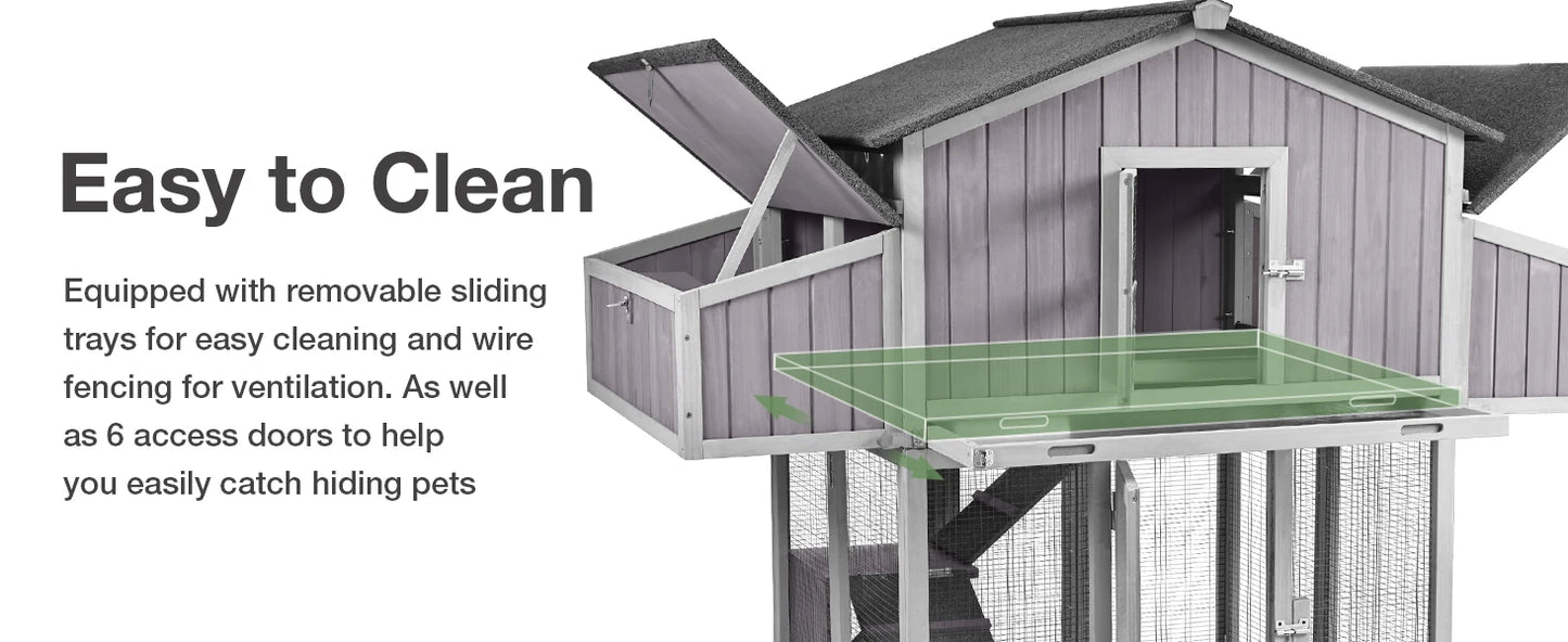 Unique Folding Design for Easy to Set Up Chicken House