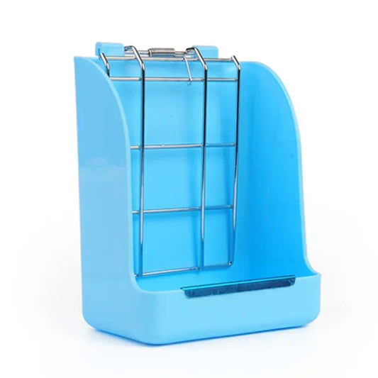 Rabbit Feeder Holder Hay Feeding Dispenser Container for Rabbit Guinea Pig Small Animals Hanging Cage Fixed Food Basin