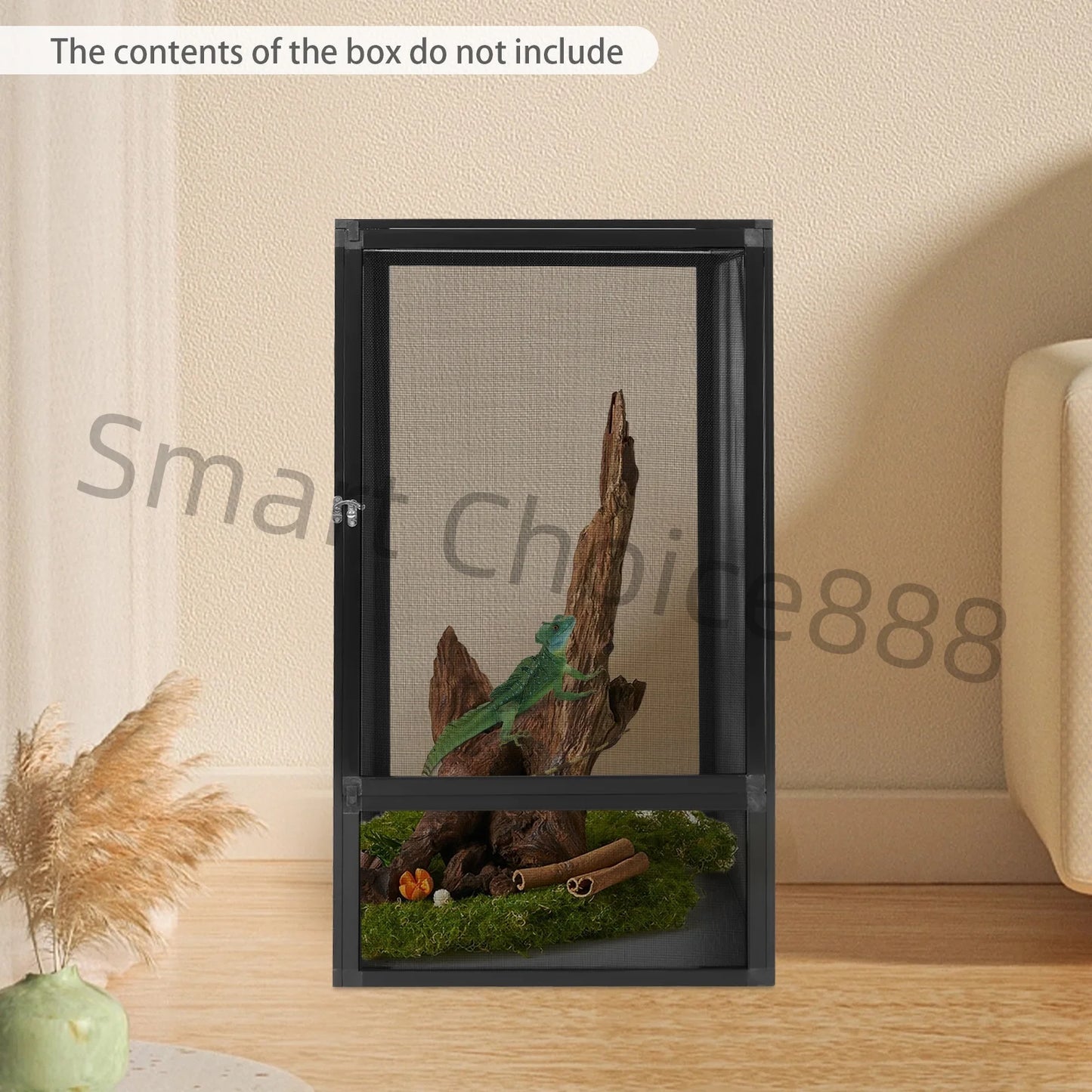Reptile Vivarium Screen Cage Enclosure for Snakes Turtles and Climbing Pets