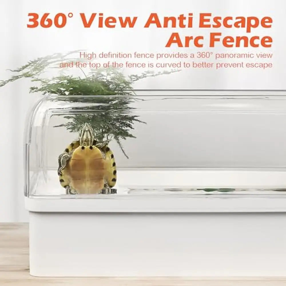 Aquatic Turtle Tank Habitat Kit with Hideout Basking Platform and Multi Function Area