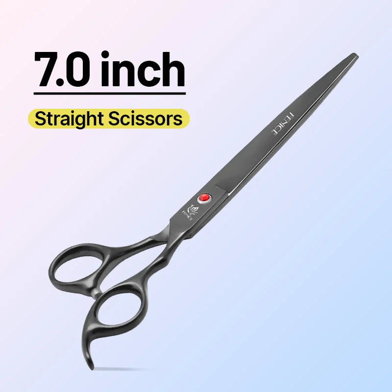 Fenice Classical Model Home Use 9CR Steel 6.5 Inch Rainbow And Black Dog Grooming Scissors Shears Set For Household Pet Owners
