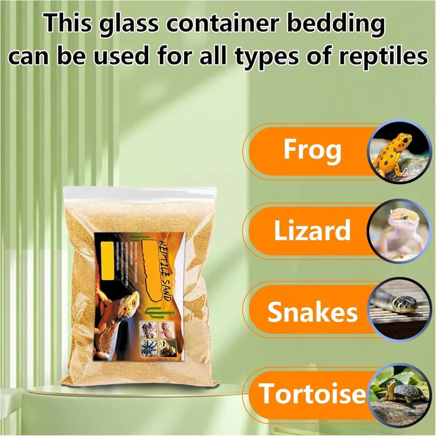Yellow Reptile Sand Substrate For Bearded Dragons Lizards Snakes Geckos