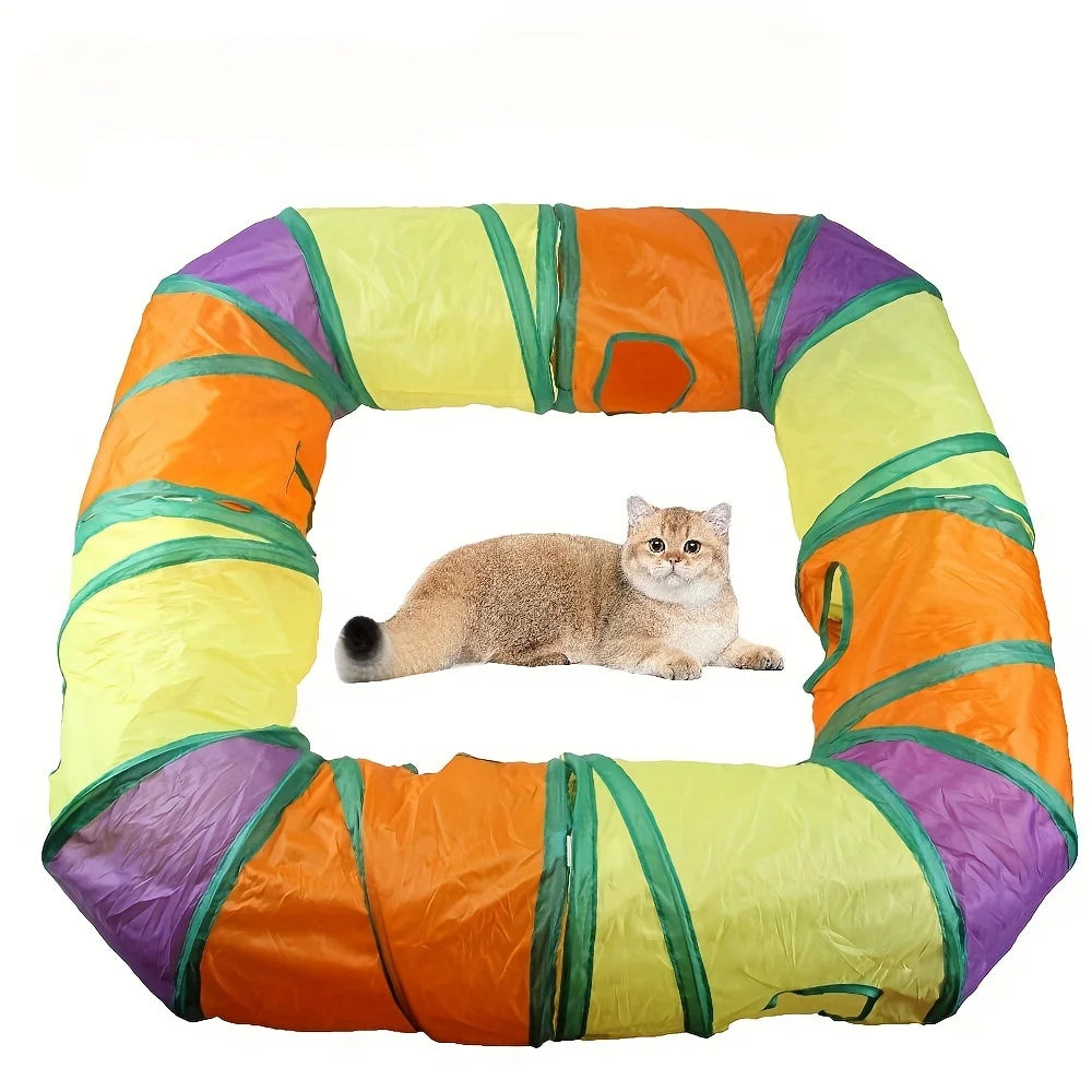 Large Cat Tunnels 4 Pack Soft Suede Non Electric Exercise Tunnels For Cats