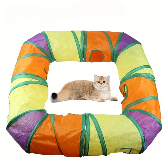 Large Cat Tunnels 4 Pack Soft Suede Non Electric Exercise Tunnels For Cats