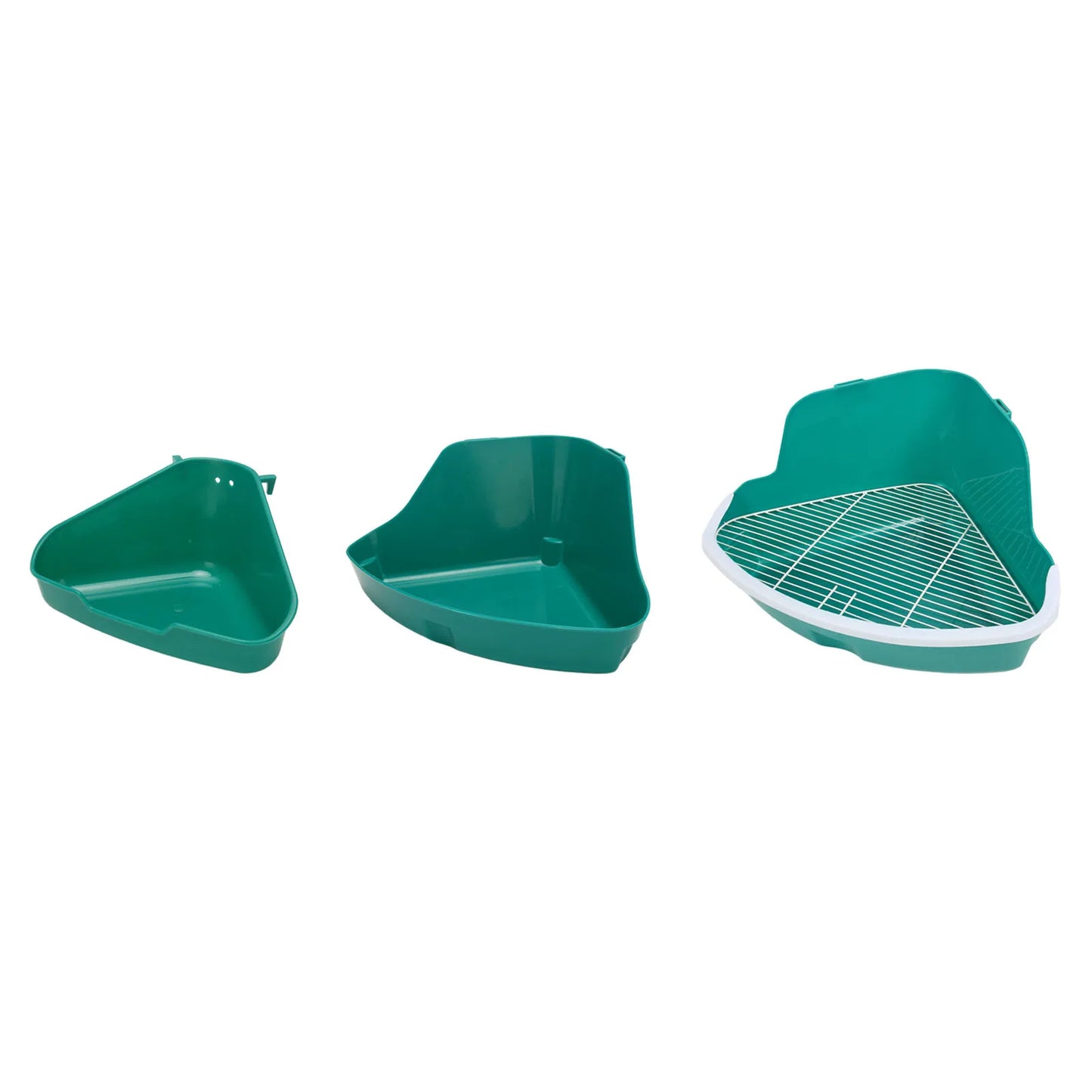 Small Animal Corner Litter Box Reinforced Fanshaped Easy to Clean Prevent Splash for Rabbits Chinchillas