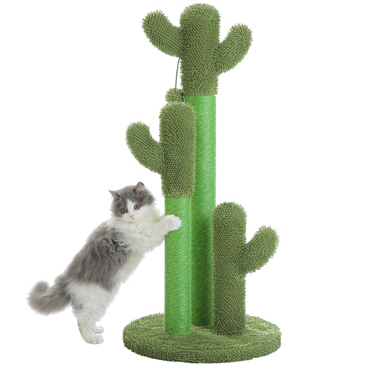 Cat Scratching Post With 3 Natural Poles For Indoor Cats