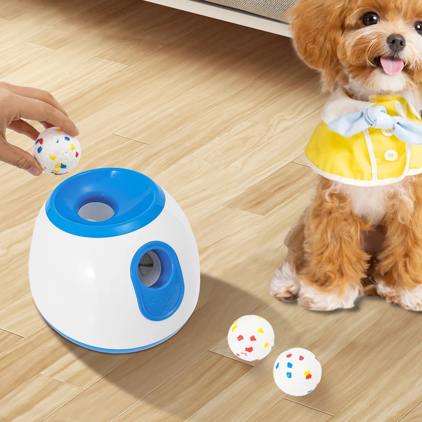 Automatic Dog Ball Launcher Adjustable 10 To 30 Ft Range