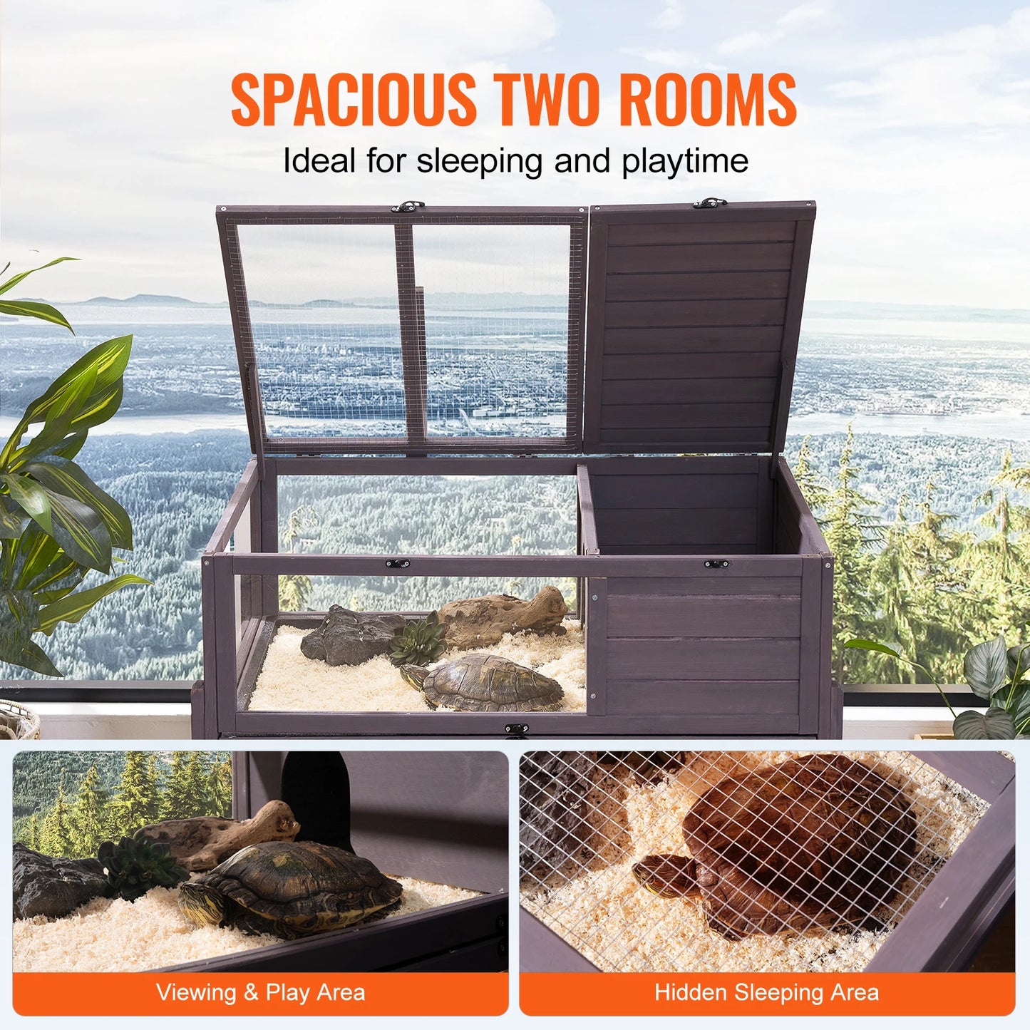 SucceBuy Tortoise Habitat Enclosure Indoor Outdoor Cage