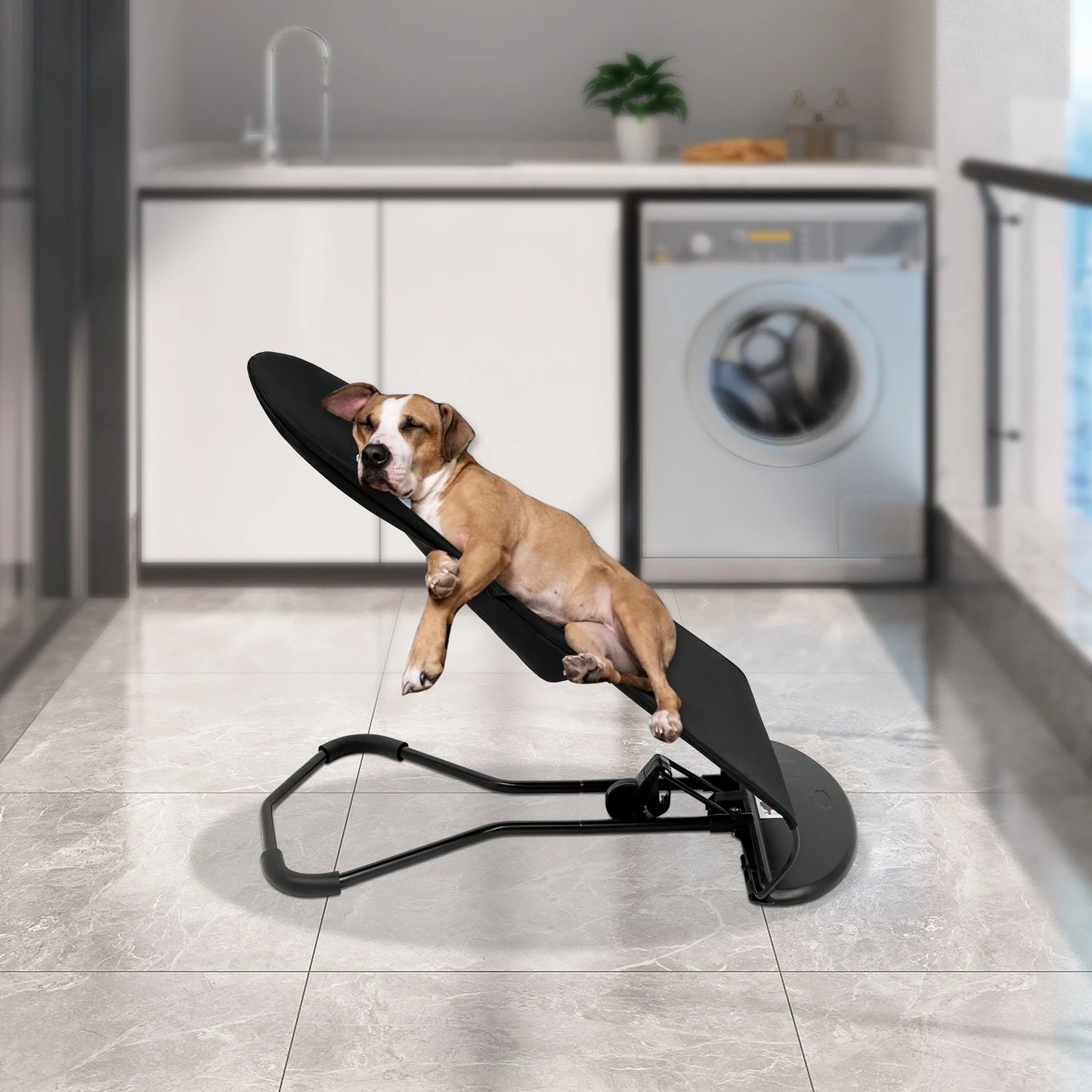 Black Pet Rocking Chair Foldable Rack For Pets Under 33.07 Lb