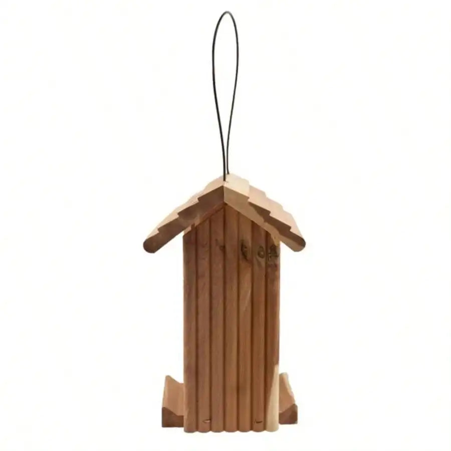 4 Pack Red Cedar Dinette Hopper Bird Feeder 1.25 Lb Seed Capacity Outdoor