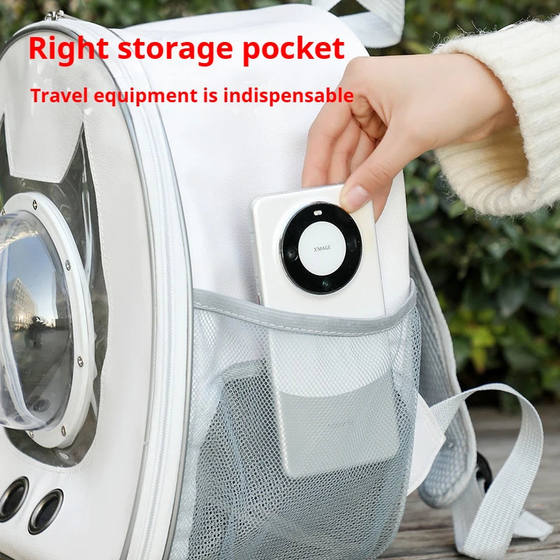 Space Capsule Pet Backpack 360 View Breathable Mesh Carrier