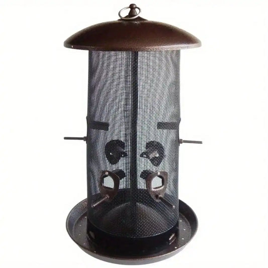 Giant Combination Screen Bird Feeder with 10 Pound Capacity Built-in Drain and Screw Cap Design Easy to Fill for Bird Lovers