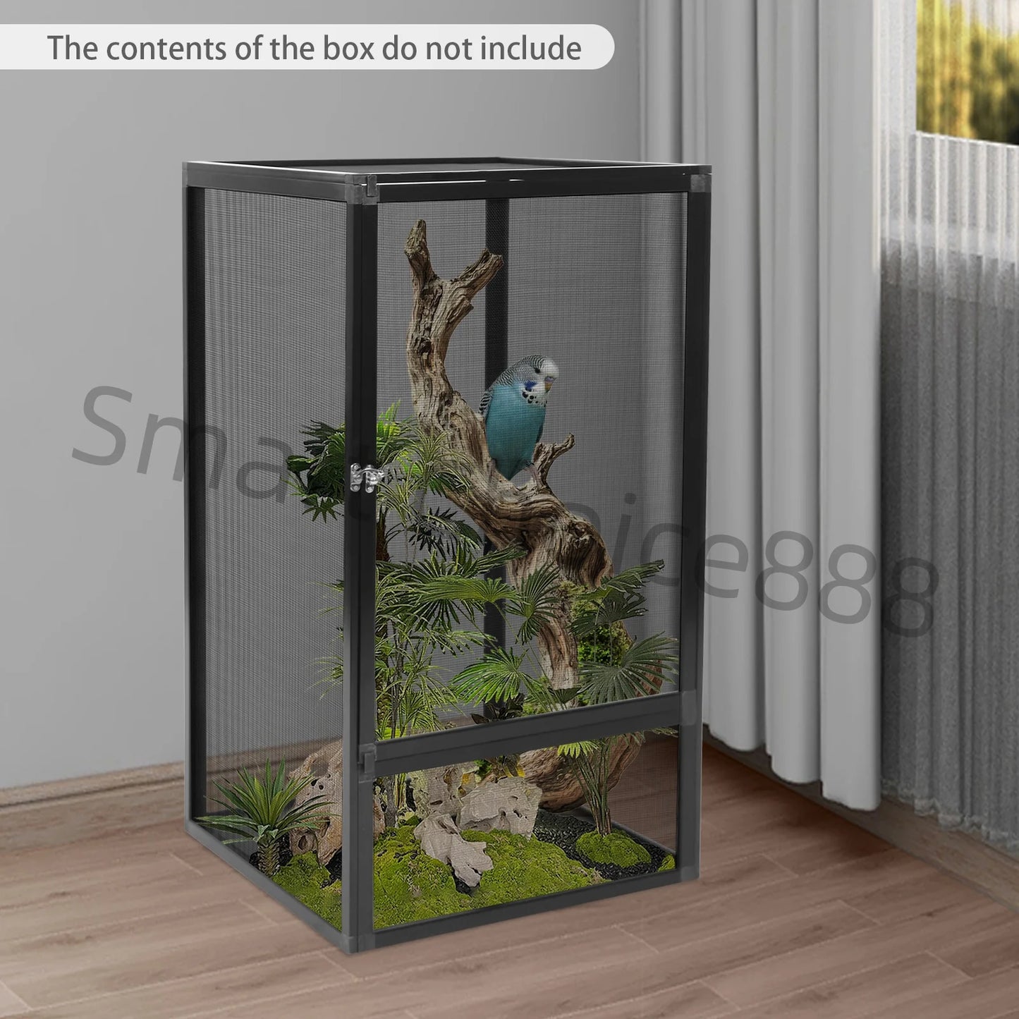 Reptile Vivarium Screen Cage Enclosure for Snakes Turtles and Climbing Pets