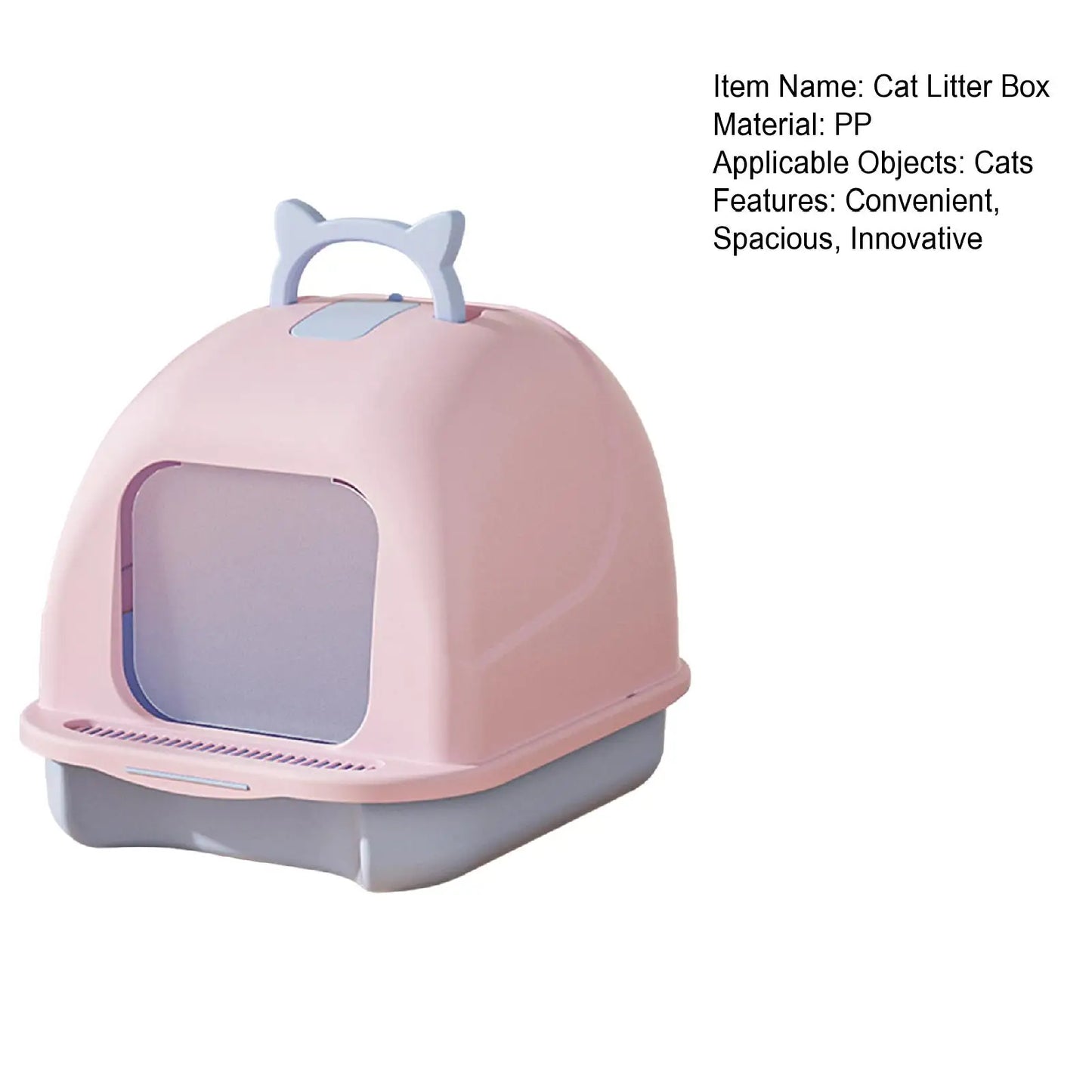 Large Cat Litter Box With Lid Enclosed Toilet Scoop Included