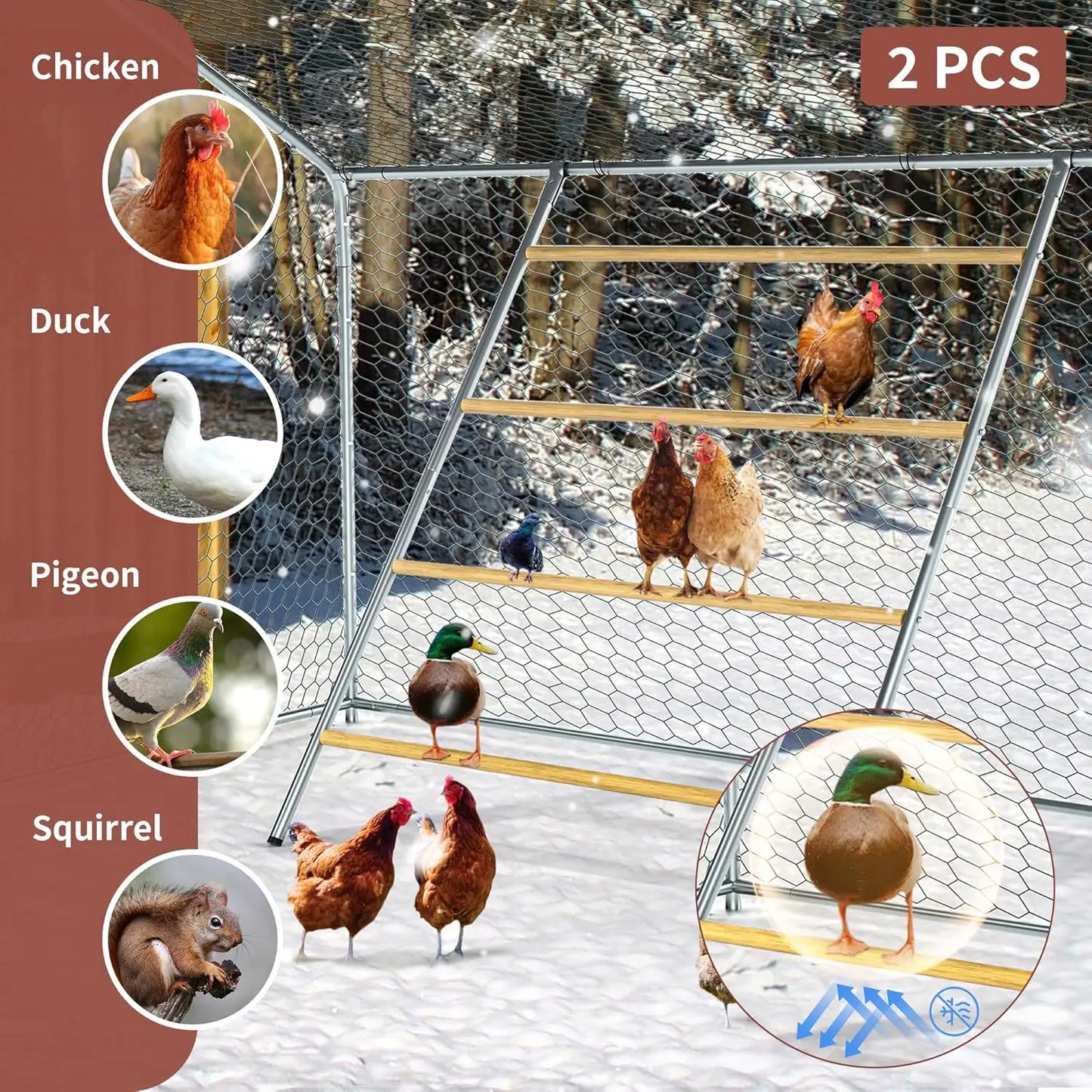 Chicken Coop Roosting Perch Essentials Perfect for Backyard Poultry Easy to Assemble and Clean Fun Roost Toys Included